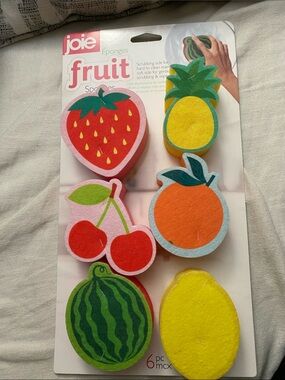Joie Fruit Sponge Set – Red, Green, Yellow, Orange, Pink